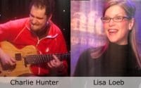 Live at Club Cafe Episode 9 features split screen of two music artists to preform on the stage of Club Cafe in Pittsburgh, Pennsylvania, Charlie Hunter on the left and Lisa Loeb on the right (video production by Merging Media).